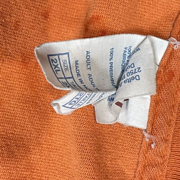 Vintage Official University of Miami Hurricanes Logo Shirt Adult 2XL Orange NCAA - Picture 3 of 3